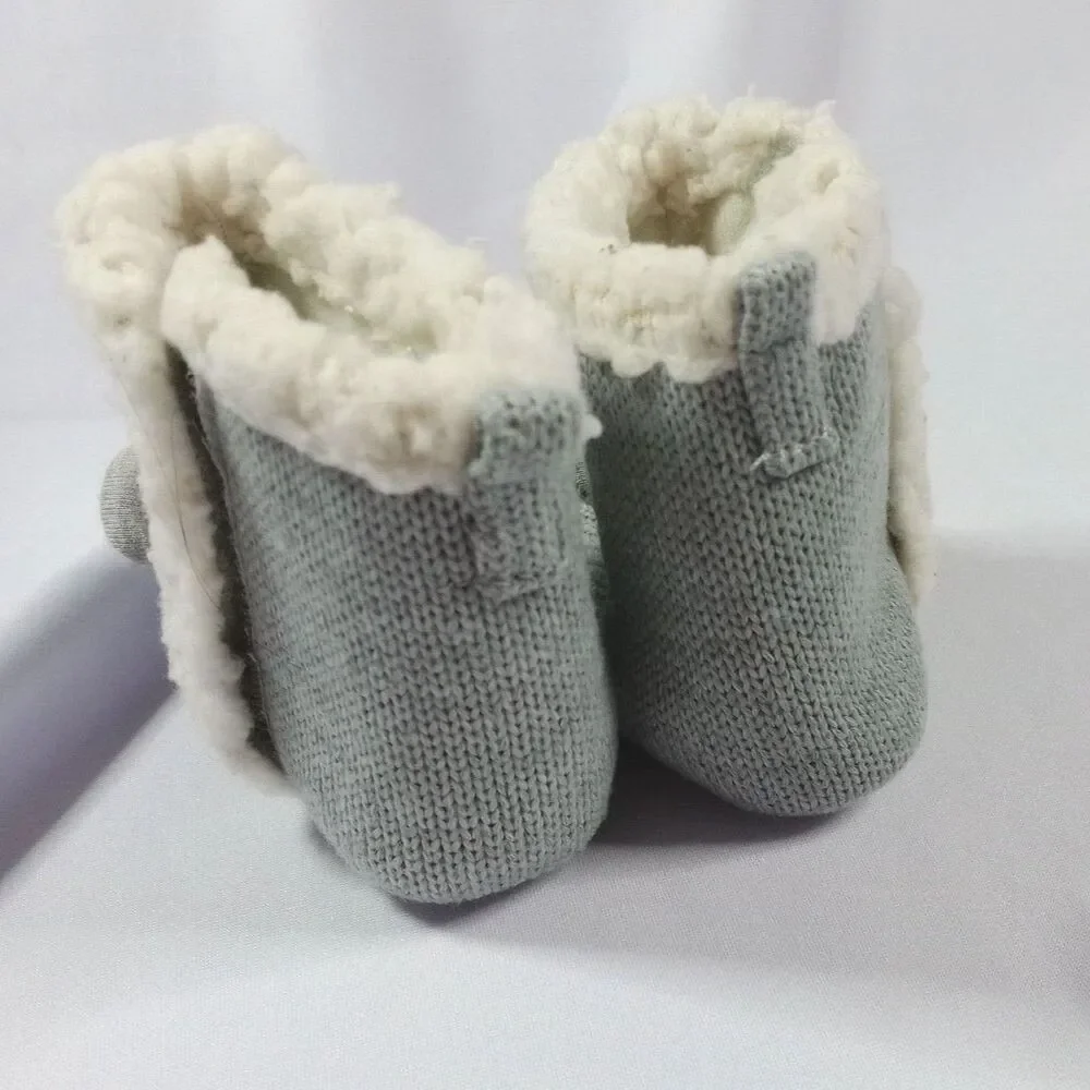 Carter's Just One You Infant Walker Bootie Boots Bear Knit Snow Toddler 3-6 mnth